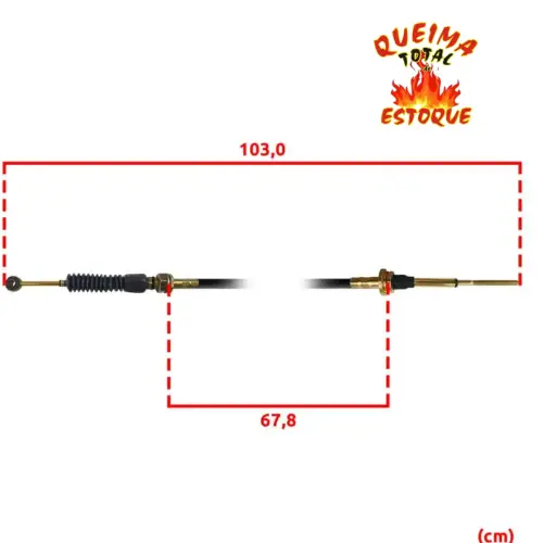 CABO SELETOR MUDANCA OLHAU PARAFUSO 103 CM EFFA HAFEI CN AUTO TOWNER 301274 HFJ1703200DB JP001315