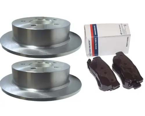 KIT FREIO TRASEIRO JOGO PASTILHA + JOGO DISCO SSANGYONG ACTYON KYRON E REXTON EXCETO XVT JP001102 JP000281