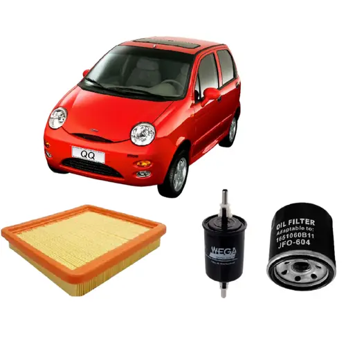 KIT FILTRO CHERY QQ 1.1 16V 2011 A 2015 JP002385 JP002389 JP002392