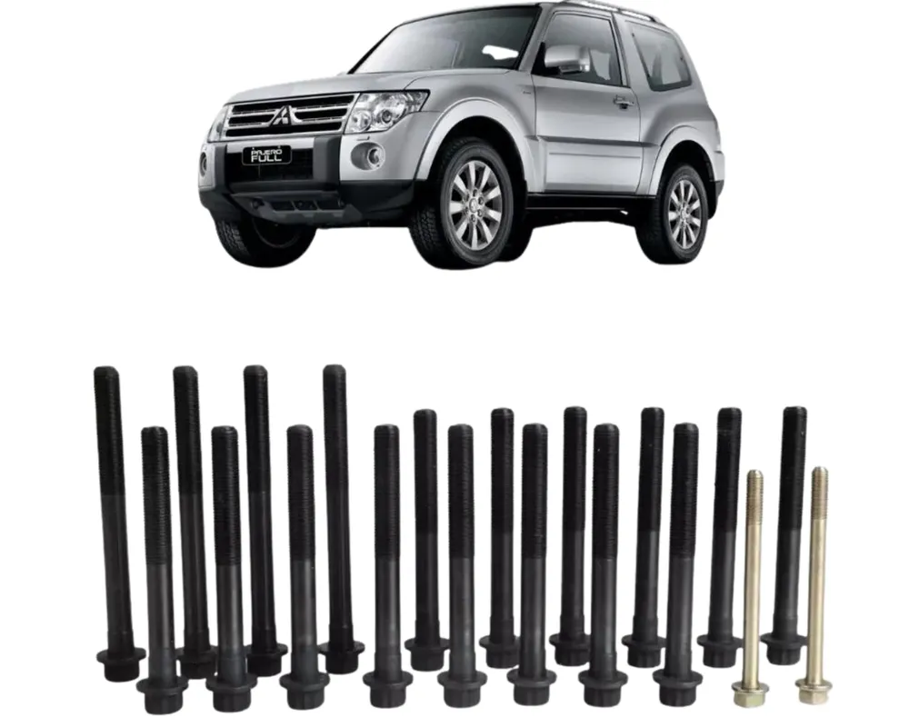 PARAFUSO CABECOTE ( JOGO ) MITSUBISHI PAJERO SPORT PAJERO FUL MOTOR 2.8 4M40 ME200426 ME200427 ME200848 JP002601