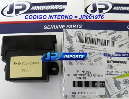 RELE VELA AQUECEDORA CENTRAL SSANGYONG ACTYON 2.0 DIESEL KYRON 2.0 DIESEL 8470009000 84700-09000 JP001976