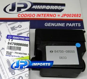 RELE VELA AQUECEDORA CENTRAL SSANGYONG KYRON 2.7 REXTON 2.7 DIESEL 8470008000 84700-08000 JP002682