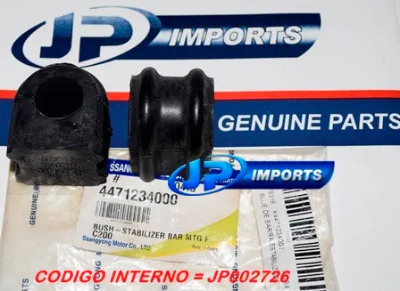 BUCHA BARRA ESTABILIZADORA DIANTEIRA JOGO COM 02 PECAS SSANGYONG KORANDO 4471234000 44712-34000 JP002726 SSANGYONG