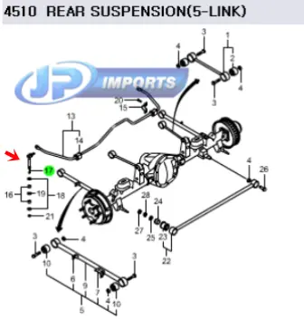 BIELETA TRASEIRA SSANGYONG ACTYON SUV KYRON REXTON 4475005002 44750-05002 JP002824 ORIGINAL