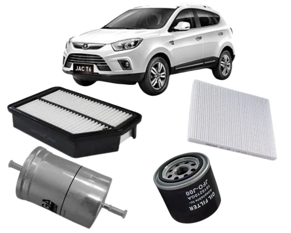KIT FILTRO JAC T6 2.0 16V JET FLEX 160CV APOS 2014 JP002274 JP002285 JP002835 JP002839