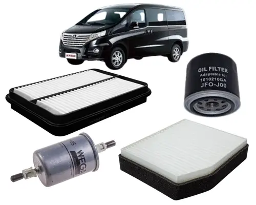 KIT FILTRO JAC T8 2.0 16V TURBO MAXVAN APOS 2014 JP002285 JP002836 JP002837 JP002838