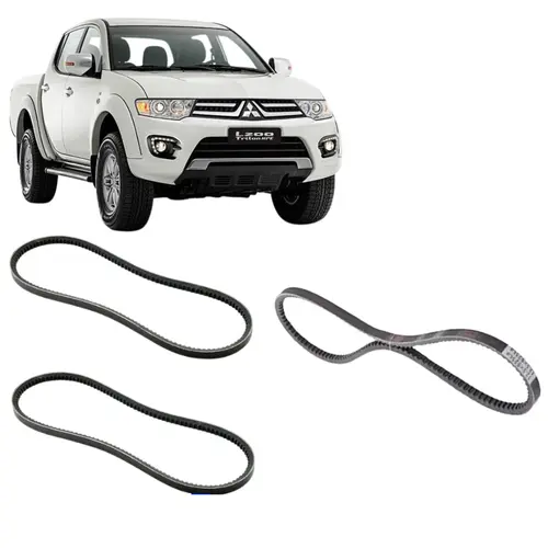 KIT CORREIA ALTERNADOR + CORREIA AR + CORREIA DIRECAO MITSUBISHI L200 TRITON 3.2 ATE 2008 PAJERO FULL 3.2 ATE 2010 JP001604 JP001605