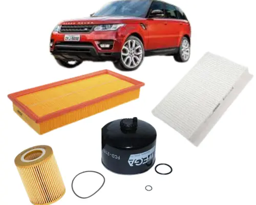 KIT FILTRO LAND ROVER RANGE ROVER VOUGUE 3.0 V6 TURBO DIESEL APOS 2014 LR011593 JKR500010 LR013148 LR009705 JP000822 JP000823 JP001365 JP002629