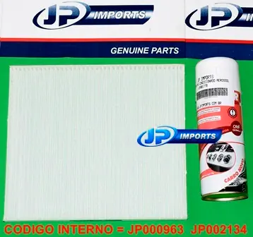 KIT HIGIENIZACAO FILTRO CABINE + LIMPA AR CERATO TUCSON IX35 SPORTAGE SORENTO JP000963 JP002134