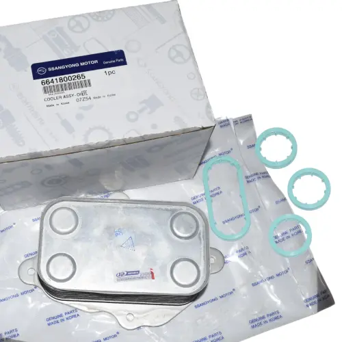RADIADOR OLEO + JUNTAS ( TROCADOR CALOR / RESFRIADOR OLEO ) SSANGYONG ACTYON KYRON REXTON 6641800265 66418-00265 JP001655 JP003833