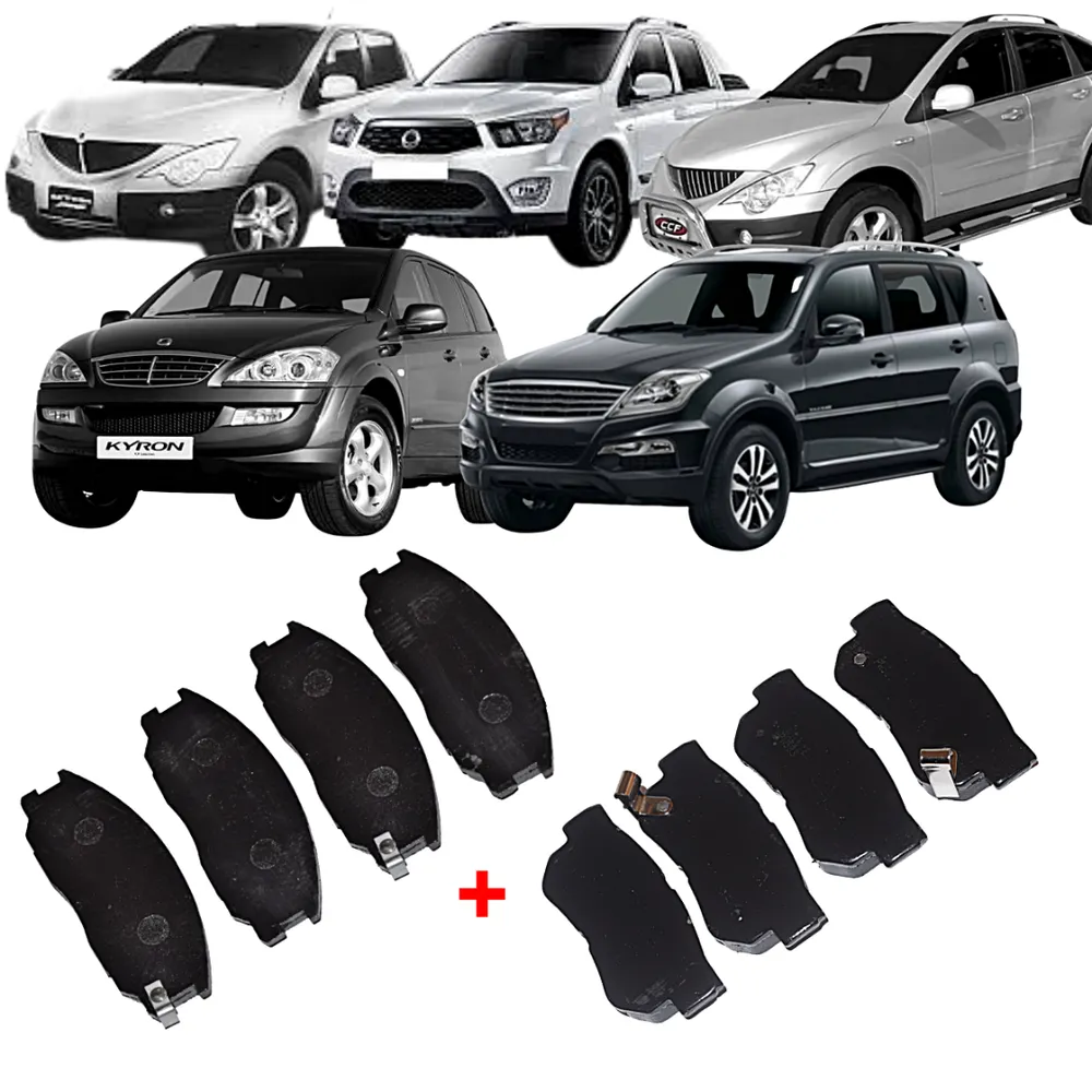 JOGO PASTILHA DIANTEIRA + PASTILHA TRASEIRA SSANGYONG ACTYON KYRON REXTON JP003099 JP003100