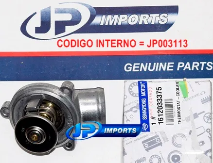 VALVULA TERMOSTATICA COM CARCACA SSANGYONG ACTYON SUV 2.3 GASOLINA 1612033375 16120-33375 JP003113 ORIGINAL