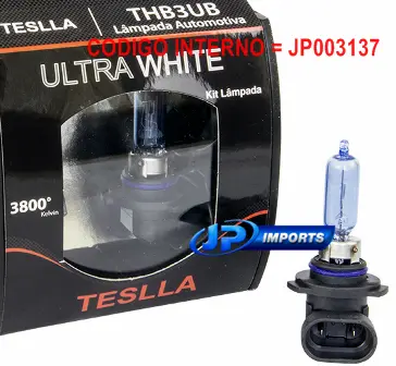 LAMPADA TESLLA ULTRA BRANCA 9005 12V 60W JP003137 KIT COM 02 PÇS