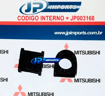 BUCHA BARRA ESTABILIZADORA DIANTEIRA CENTRAL MITSUBISHI L200 SPORT APOS 2003 MR151327 JP003168 JOGO COM 02