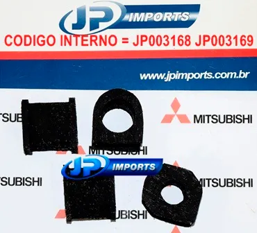 KIT BUCHA BARRA ESTABILIZADORA DIANTEIRA MITSUBISHI L200 SPORT APOS 2003 JP003168 JP003169 COM 04 PECAS