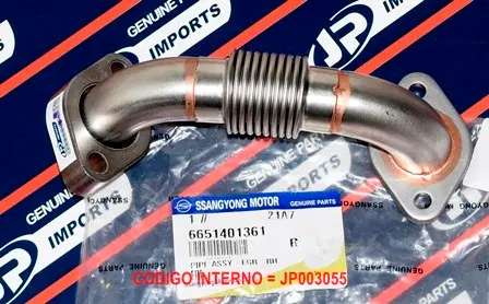TUBO VALVULA EGR SSANGYONG KYRON 2.0 e 2.7 REXTON 2.7 EURO III 6651401361 66514-01361 JP003055