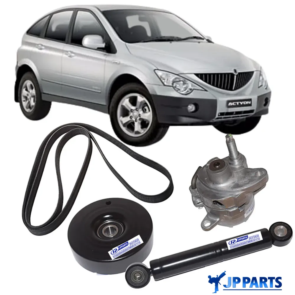 KIT TENSOR + POLIA + AMORTECEDOR + CORREIA POLI V SSANGYONG ACTYON SUV 2.3 GASOLINA