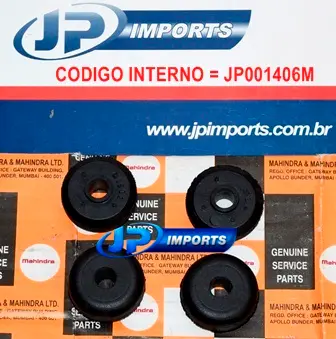 BUCHA SUPERIOR AMORTECEDOR DIANTEIRO ( JOGO COM 04 PECAS ) MAHINDRA PICK-UP SUV JP001406