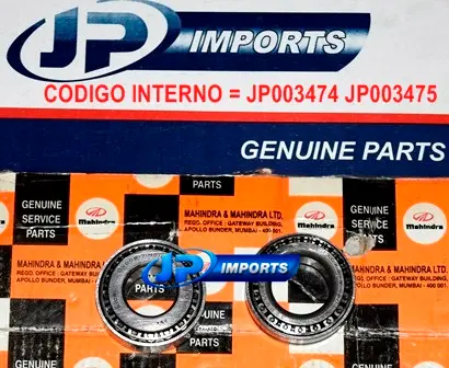 KIT ROLAMENTO EIXO CARRETAO MAHINDRA SUV 2.6 PICK-UP 2.6 9159512180 9603417980 JP003474 JP003475
