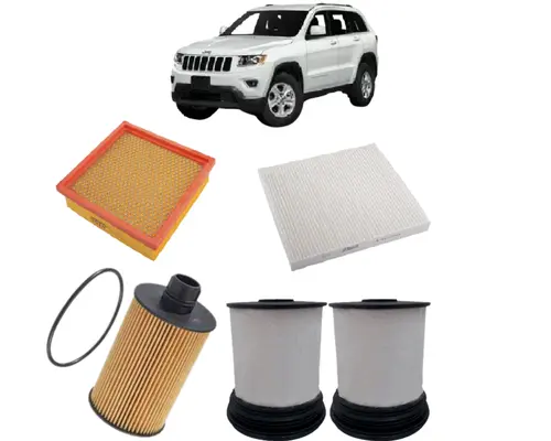 KIT FILTRO JEEP GRAND CHEROKEE CRD DIESEL 3.0 V6 APOS 2011 JP000723 JP001766 JP002055 JP002743