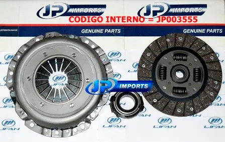 KIT EMBREAGEM LIFAN 320 APOS 2010 ( PLATO + DISCO + ROLAMENTO ) JP003555