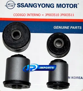 BUCHA BANDEJA INFERIOR JOGO PARA 02 BANDEJA COM 04 PECAS SSANGYONG ACTYON KYRON REXTON JP003510 JP003511 ORIGINAL SSANGYONG