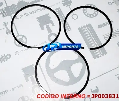 Anel 0,50 jogo para 1 pistão SsangYong Actyon e Kyron 2.0 Diesel