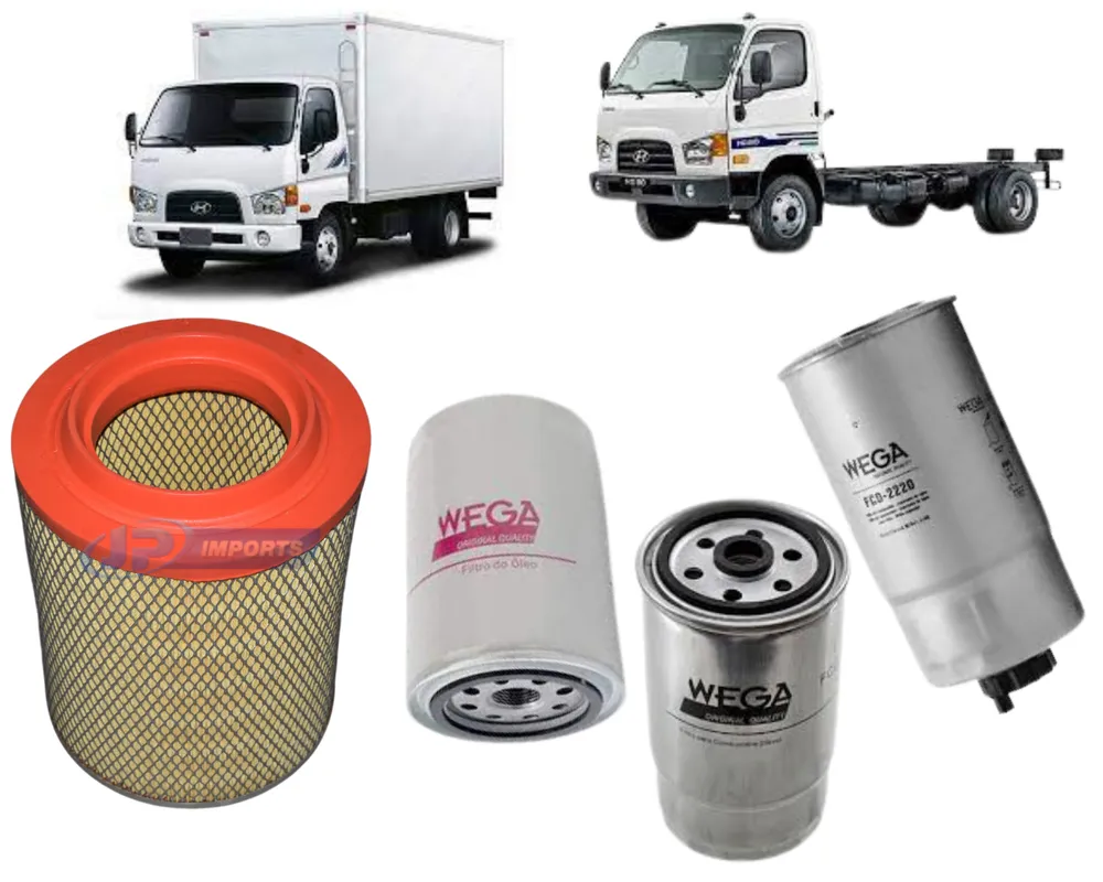 KIT FILTRO HYUNDAI HD78 3.0 DIESEL APOS 2012 HD80 3.0 DIESEL APOS 2018 REVISAO JP001725 JP002630 JP002631 JP002632