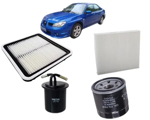 KIT FILTRO SUBARU IMPREZA 2.0 GASOLINA DE 2005 A 2007 7880FE000 16546AA090 15208AA130 42072AA010 JP000809 JP000997 JP002691 JP003531