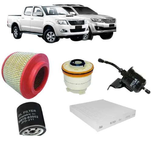 KIT FILTRO TOYOTA HILUX 2.5 3.0 TURBO DIESEL DE 2012 A 2015 JP000307 JP000810 JP000856 JP003404 JP003405