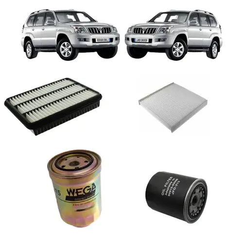 KIT FILTRO TOYOTA LAND CRUISER 3.0 16V PRADO TURBO DIESEL APOS 2004 JP000222 JP000811 JP000921 JP002283