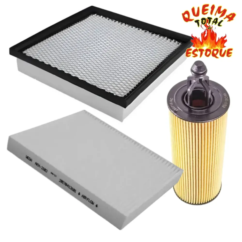 KIT FILTRO DODGE JOURNEY 3.6 GASOLINA APOS 2014 AKX2102 JFA0994 WOE652 JP002056 JP002242 JP003164