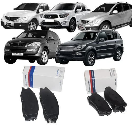 JOGO PASTILHA DIANTEIRA + PASTILHA TRASEIRA SSANGYONG ACTYON KYRON REXTON JP002879 JP002880 CERAMICA