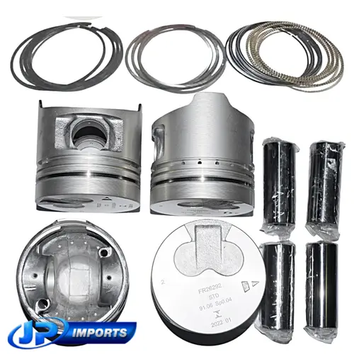 PISTAO COM FURO LUBRIFICACAO + ANEL STD MITSUBISHI L200 2.5 DE1994 A 2002 HYUNDAI HR APOS 2004 KIA BONGO APOS 2004 JP000732 JP004599