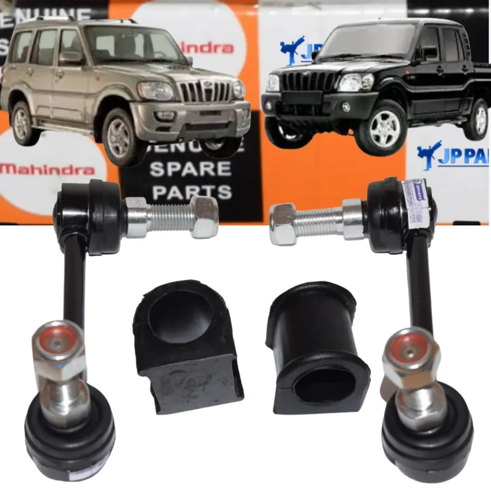 BIELETA + BUCHA DA BARRA ESTABILIZADORA DIANTEIRA JOGO COM 04 PECAS LD + LE MAHINDRA PICK-UP SUV