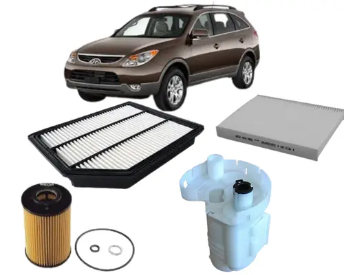 KIT FILTRO HYUNDAI VERA CRUZ 3.8 V6 GASOLINA APOS 2010 JP001563 JP001568 JP001570 JP001833