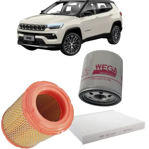KIT FILTRO JEEP COMPAS 2.0 GASOLINA DE 2012 A 2016 JP002240 JP002250 JP003164