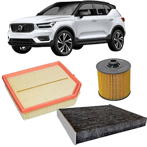 KIT FILTRO VOLVO XC40 T4 T5 2.0 GASOLINA APOS 2018 JP002259 JP004008 JP004555