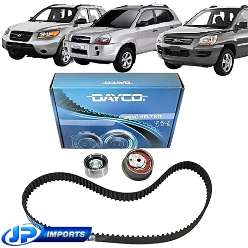 KIT CORREIA DENTADA + TENSOR + POLIA HYUNDAI SANTA FE 2.7 V6 APOS 2001 TUCSON 2.7 V6 APOS 2005 KIA SPORTAGE 2.7 V6 APOS 2005 JP004644