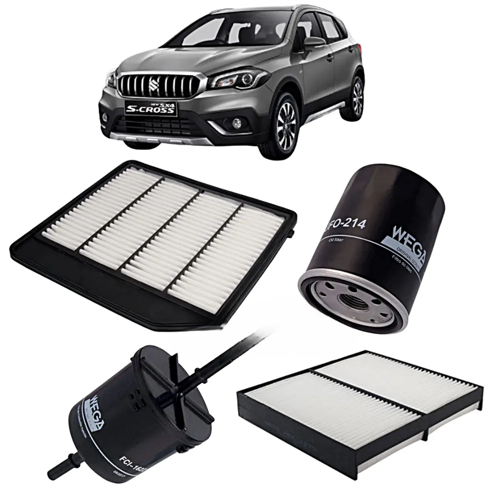 KIT FILTRO SUZUKI S-CROSS 1.4 GASOLINA APOS 2017 JP000011 JP004653 JP004654 JP004655