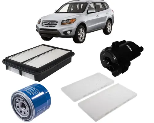 KIT FILTRO HYUNDAI SANTA FE 2.7 V6 GASOLINA 2000 A 2005 JP000959 JP001832 JP003224 JP003228