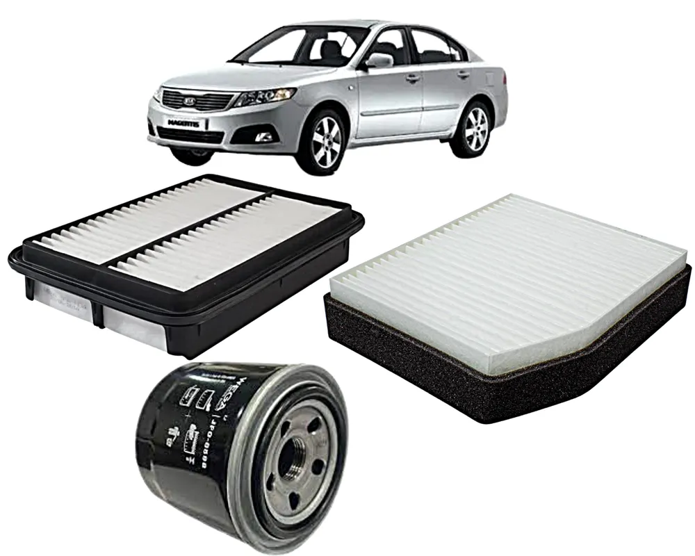 KIT FILTRO KIA MAGENTIS 2.0 16V GASOLINA 2004 A 2005 JP000639 JP002838 JP003224