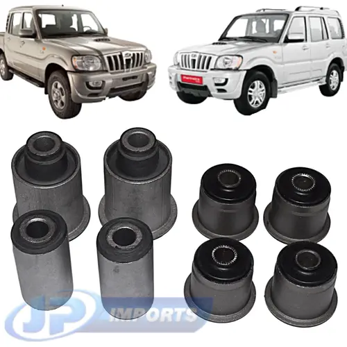 BUCHA BANDEJA PARA 04 BANDEJA INFERIOR E SUPERIOR COM 08 PECAS MAHINDRA PICK-UP 2.2 PICK-UP 2.6 SUV 2.2 SUV 2.6 JP000043 JP000044 JP000155