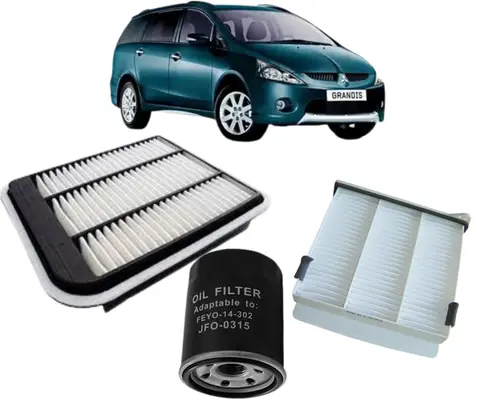KIT FILTRO MITSUBISHI GRANDIS 2.4 16V GASOLINA APOS 2005 JP002709 JP003291 JP003515