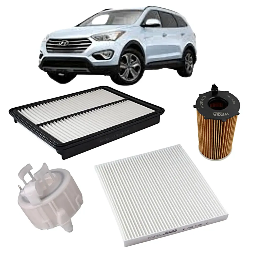 KIT FILTRO HYUNDAI SANTA FE 3.3 V6 24V GASOLINA APOS 2013 JP001982 JP002296 JP002401 JP003514