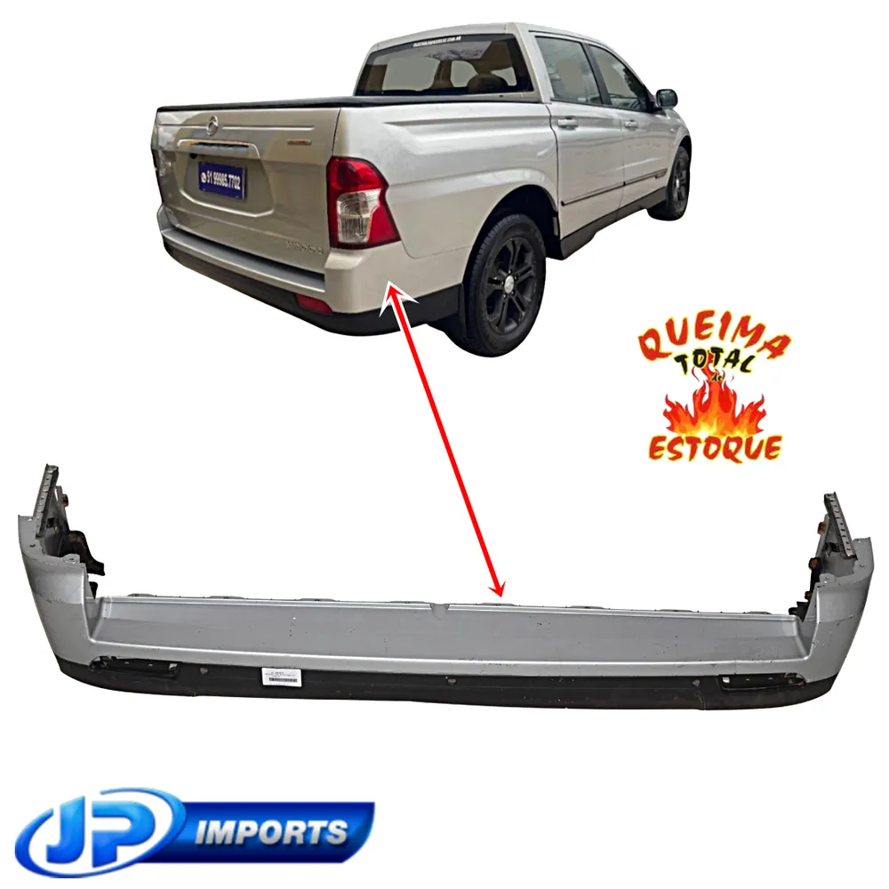 PARACHOQUE TRASEIRO SSANGYONG ACTYON NEW SPORT APOS 2012 7881432500 7881432501 78814-32500 78814-32501 JP001072 USADO