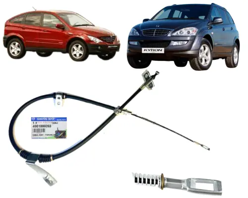 CABO FREIO MAO TRASEIRO LE SSANGYONG ACTYON SUV KYRON 4901009201 4901009203 49010-09201 49010-09203 JP002104