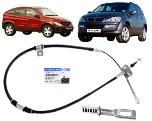 CABO FREIO MAO TRASEIRO LD SSANGYONG ACTYON SUV KYRON 4902009201 4902009203 49020-09201 49020-09203 JP002103
