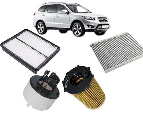 KIT FILTRO HYUNDAI SANTA FE 3.5 GASOLINA APOS 2010 JP002294 JP002296 JP003226 JP003229