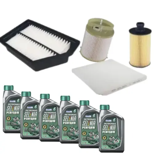 KIT FILTRO + 06 LT OLEO MOTOR SSANGYONG KORANDO 2.0 DIESEL APOS 2010 JP000287 JP000985 JP001054 JP001490 JP002434